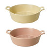 Ceramic Double-Eared Bowl Internet Celebrity Creative Instant Noodle Bowl Household Baking Bowl Oven Microwave Baking Baking Bowl Salad Bowl