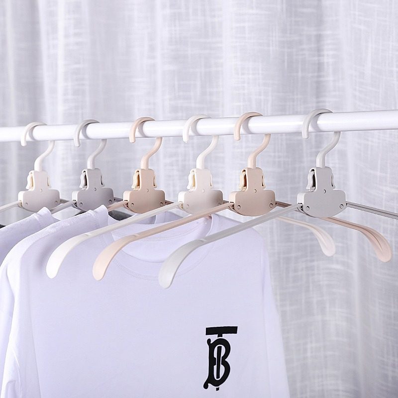 Student Dormitory Folding Hanger Space-saving Wide Shoulder Clothes Support Portable Travel Clothes Hanging Traceless Hangers