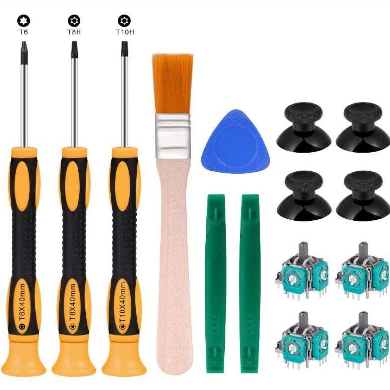 XBOX ONE handle 3D rocker joystick remote sensing mushroom head cap PS4 PS5 remote sensing repair tool suit