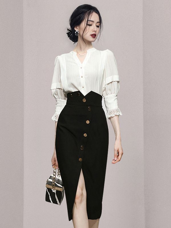 (Mới) Mã B5577 Giá 1120K: Đồ Bộ Nữ Jud)It Phong Cách Hàn Quốc Cổ Chữ V Thời Trang Nữ Đồ Công Sở Chất Liệu G04 Sản Phẩm Mới, (Miễn Phí Vận Chuyển Toàn Quốc).