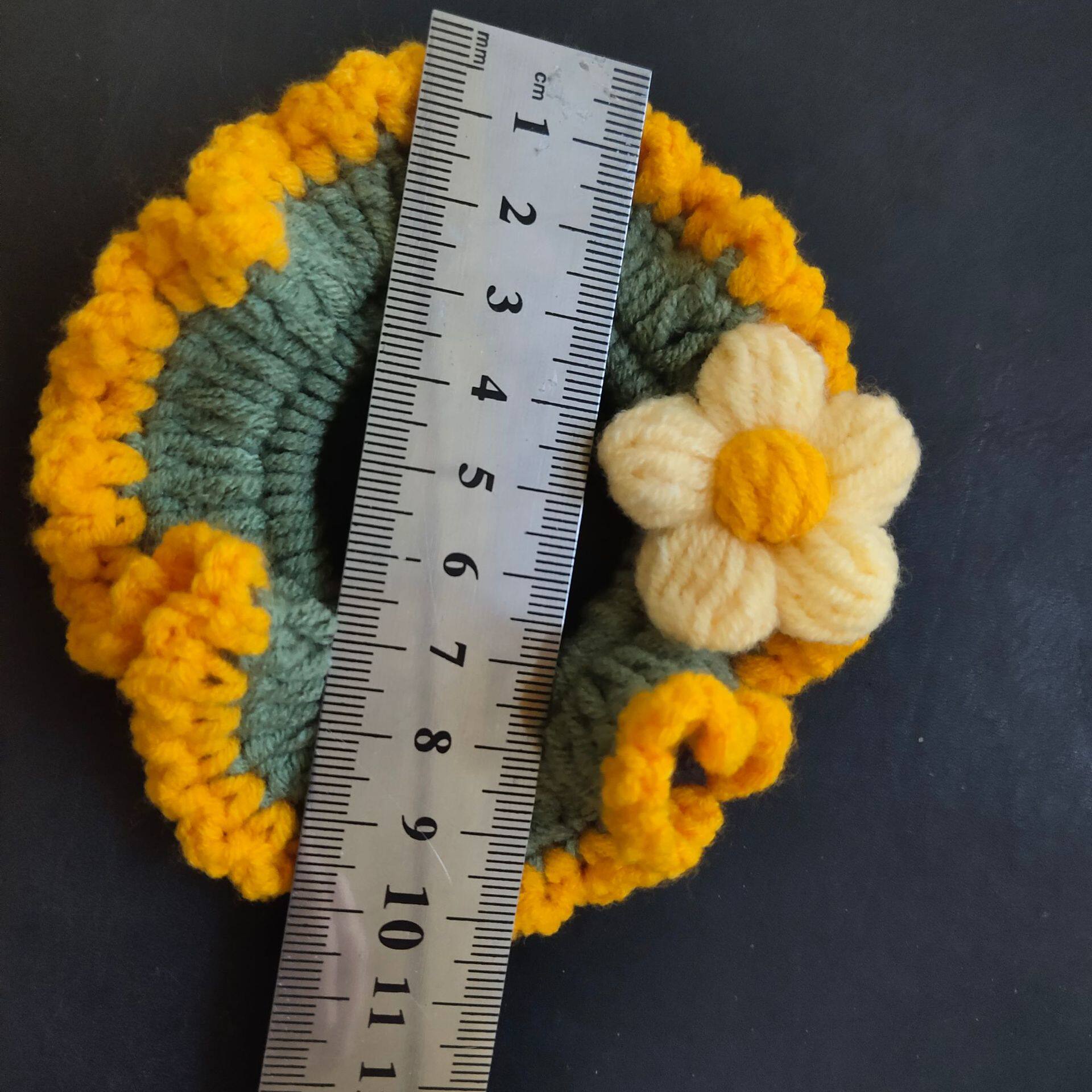 宁宁手工白雪公主发圈批发摆摊针织好看在逃公主发圈依棉线现货