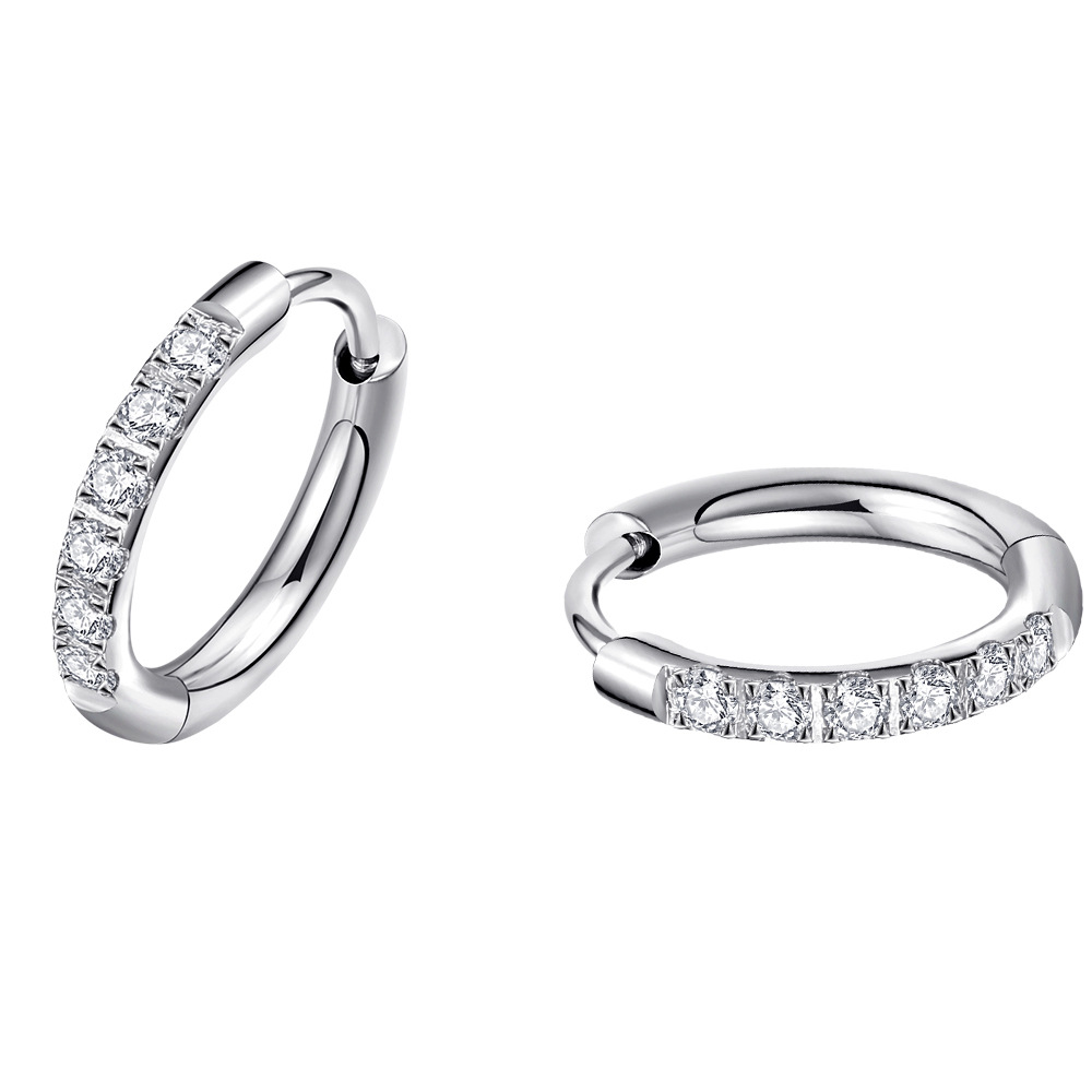 シルバー ジルコン イヤリング/1