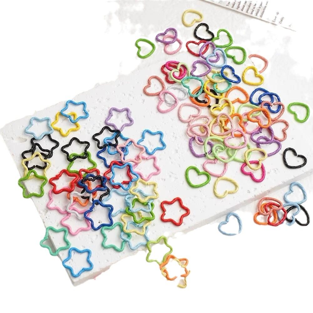 Color five-star love wreath horn order double bag buckle DIY bracelet necklace accessories beads material