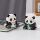 Игрушка Panda gift tiny particle assembly building blocks, совместимая с трехмерной головоломкой Lego, подарочные строительные блоки на тему панды mini 3