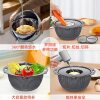 Cross-border Stainless Steel Draining Basket Household Kitchen Multifunctional Double-layer Rotating Shredded Fruit Washing Basket Filter Basin