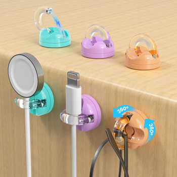 Cross-Border Magnetic Opening Cable Organizer, Rotatable Charging Cable Holder, Bathroom Entrance Multi-Functional Storage Hook