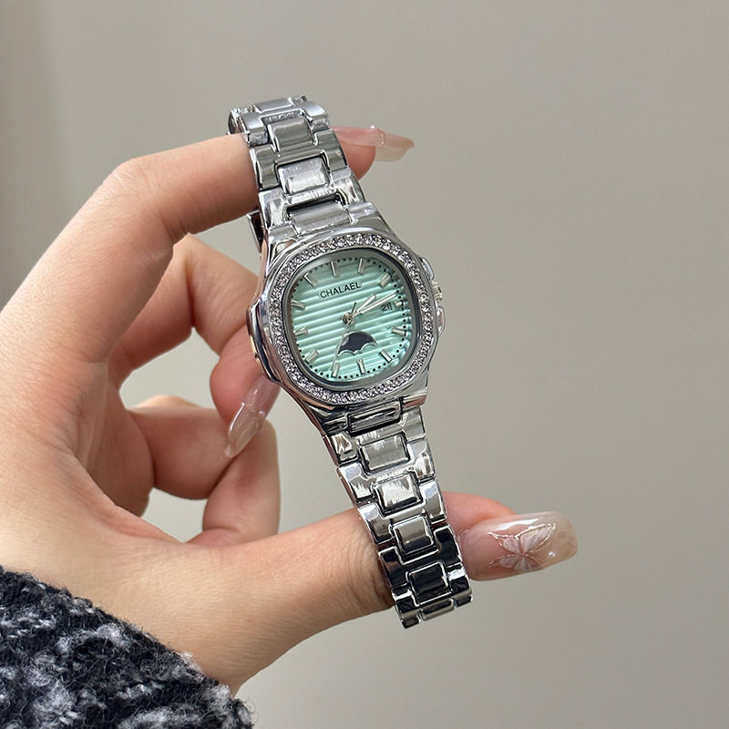 CHALAEL/Snow Nautilus Star Moon Series High Luxury Tifu Blue Women's Watch All-match Quartz Watch for Women
