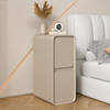 Light Luxury Solid Wood Bedside Table Cream Style Simple Modern Small Home Bedroom Bedside Table 20cm Sandwich Ultra-Narrow Cabinet
