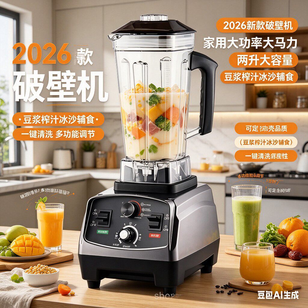 榨汁机商用早餐店现磨豆浆机多功能破壁机家用料理机奶茶店沙冰机