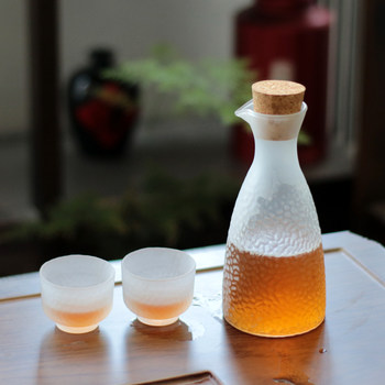 Creative Japanese-Style Small Wine Glass Set, Sake Wine Set, Fruit Wine Glass, White and Yellow Wine Household Wine Pot, Wine Warmer and Wine Dispenser