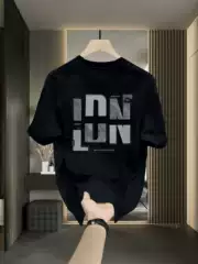Men and Women Can Wear American-Style Pure Cotton Short-Sleeved T-Shirts, Men's Summer Trendy Brand Ins Loose and Versatile Casual Half-Sleeved Tops