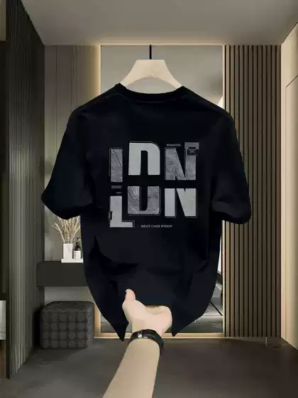 Men and Women Can Wear American-Style Pure Cotton Short-Sleeved T-Shirts, Men's Summer Trendy Brand Ins Loose and Versatile Casual Half-Sleeved Tops
