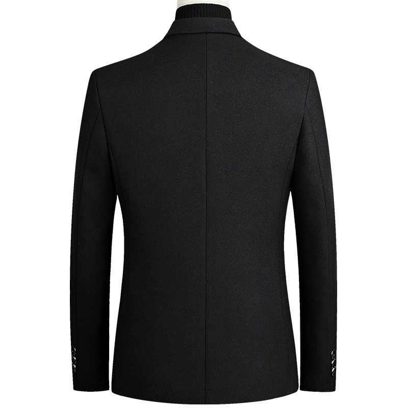 Mens Wool Blazer Jacket Casual Business Style Available in Black Gray Navy Blue Burgundy Wholesale Low MOQ
