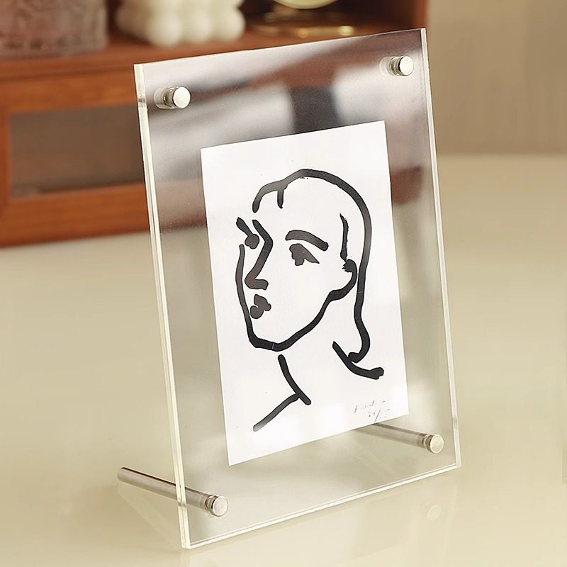 Crystal glass transparent acrylic photo frame table 6 inch 7 7 inch photo postcard display frame table