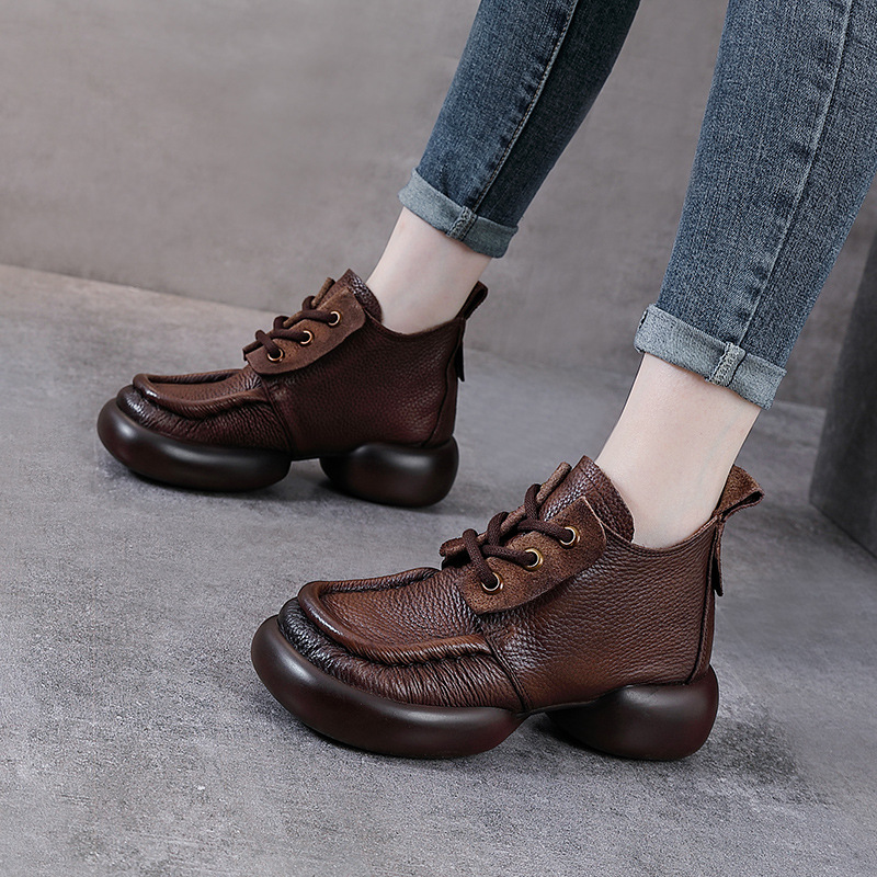 (Mới) Mã A3101 Giá 1680K: Giày Boot Cổ Thấp Nữ Wetdoe Hàng Mùa Xuân Thu Đông Trung Niên Đế Cao Giày Dép Nữ Chất Liệu Da Bò G05 Sản Phẩm Mới, (Miễn Phí Vận Chuyển Toàn Quốc).