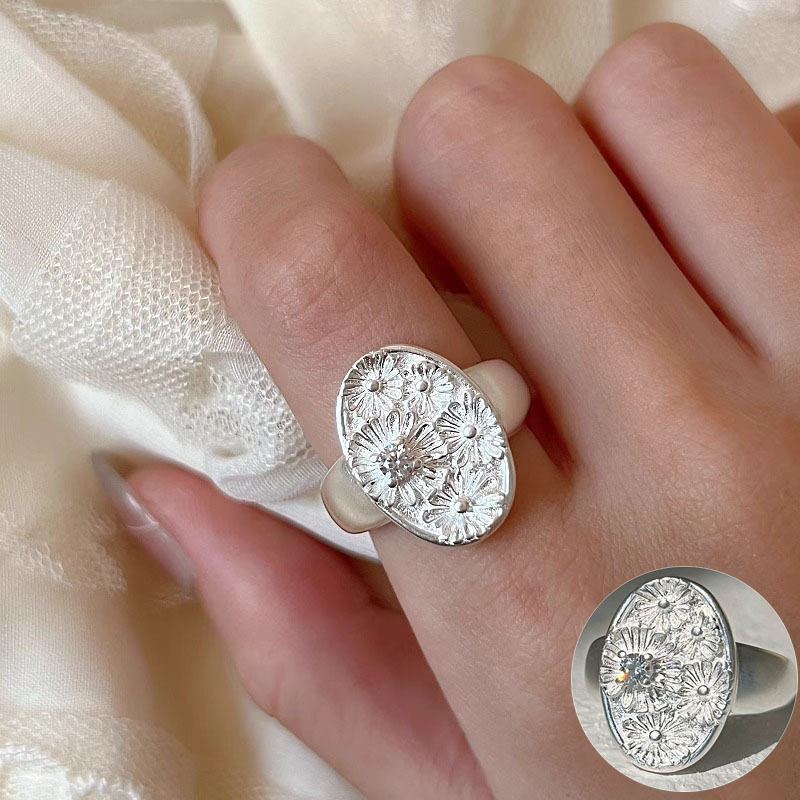 简约几何线条螺旋戒指女时尚设计感冷淡风开口指环旋涡环形食指戒