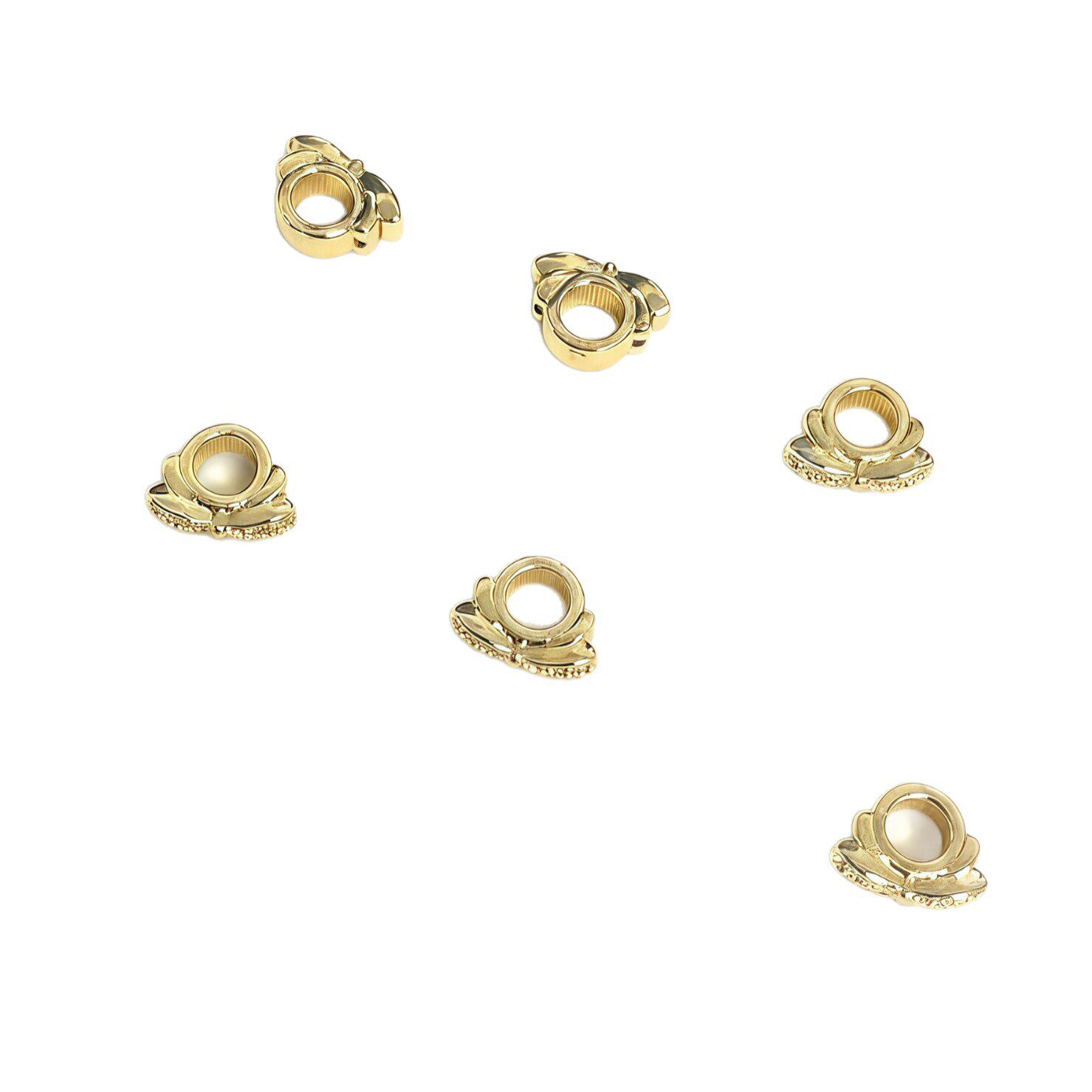 [Factory Direct Sales] 18K High Color Retention Chestnut Bead Ring Bracelet Necklace Beaded Handmade DIY'Jewelry Copper Accessories