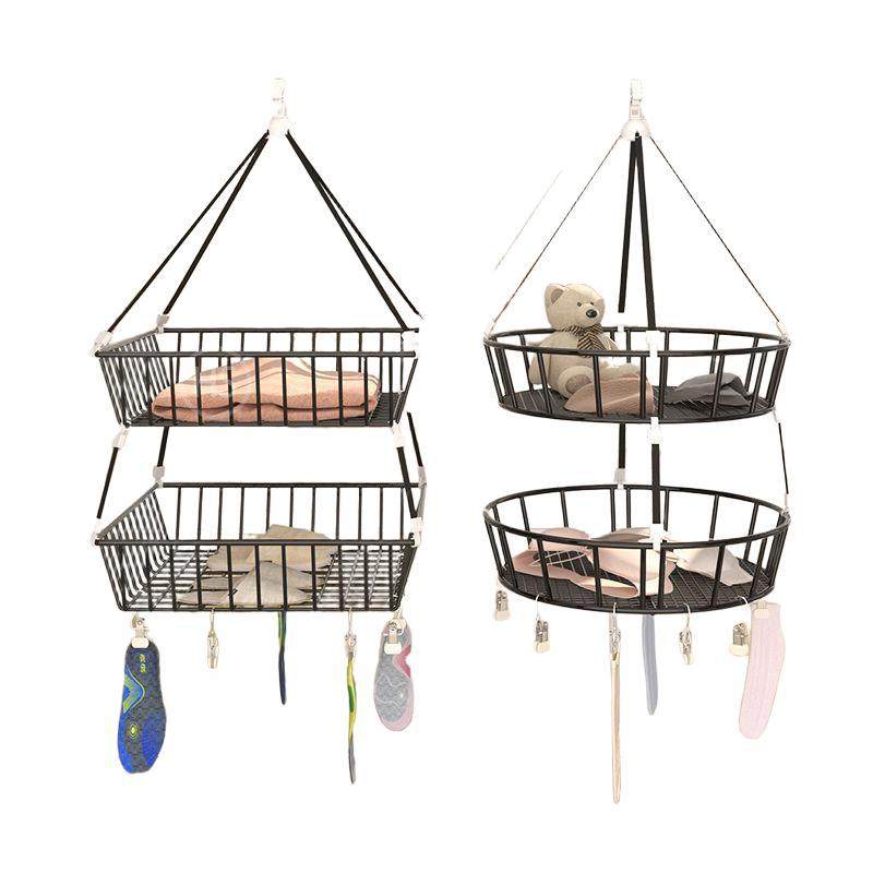 Wholesale Clothes Drying Net with Multiple Clips for Drying Socks, Household Clothes Drying Basket, Flat Sweater Drying Net Bag, Cool Socks Drying