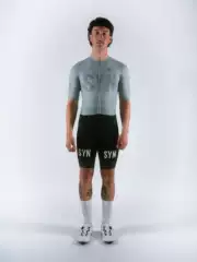 2026 Syn Short-Sleeved Cycling Jersey Top, Quick-Drying Cycling Clothing for Men and Women, Breathable Small Checkered Pattern, Reflective Logo