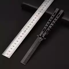 Factory Wholesale Unsharpened Butterfly Practice Throwing Knife Folding Training Knife All-Steel Csgo Game Replica