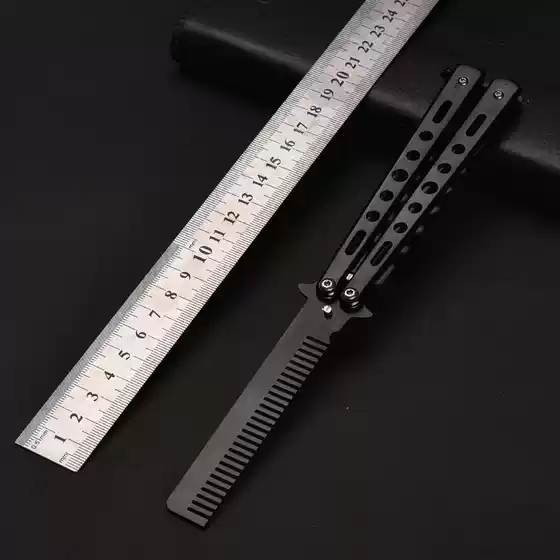 Factory Wholesale Unsharpened Butterfly Practice Throwing Knife Folding Training Knife All-Steel Csgo Game Replica