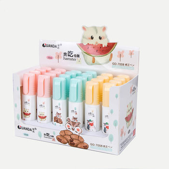 24 cartoon correction fluid correction fluid student steel head correction fluid learning stationery supplies pen-shaped correction fluid