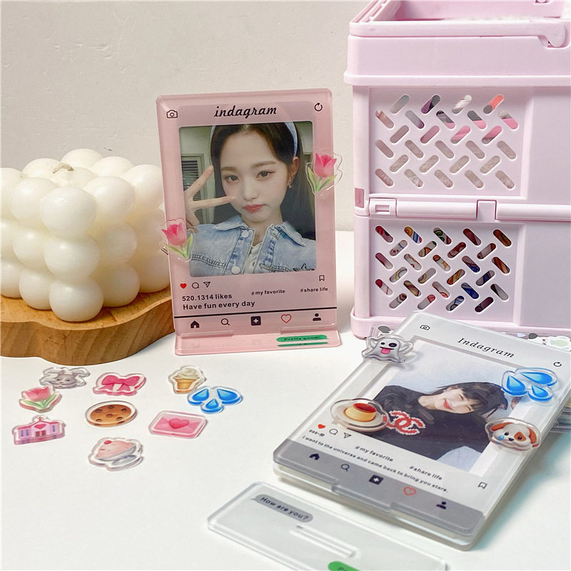 Acrylic small card photo acrylic photo frame 3 inch photo Aidou small card display card
