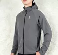 Gray hooded top