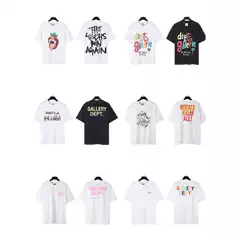 Cross-Border Export New Trendy Brand Gallery Gold Classic Letter Print Casual Short-Sleeved Men's and Women's Loose T-Shirts for Couples