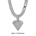 Silver with 60cm cuban chain