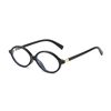 Internet Celebrity Same Style Hawksbill Color Glasses Myopia Women Can be Equiped with Domentum Oval Small Frame Big Face Slim Korean Style Flat Glasses Frame