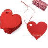 Spot Amazon Valentine's Day Kraft Paper Tag Peach Heart Hole Red Heart Elevator Gift Label Packaging