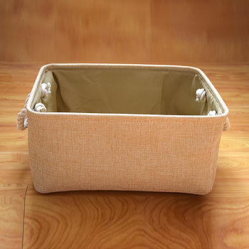 Linen Storage Basket with Portable Desktop Storage Basket, Foldable Cosmetics and Miscellaneous Storage Box, Cross-Border Supply