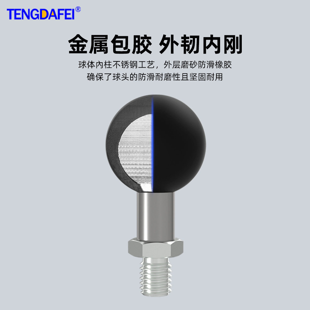 Motorcycle rearview mirror ball head bracket base extension accessories m6m8m10 mobile phone bracket 25.0 ball head screw