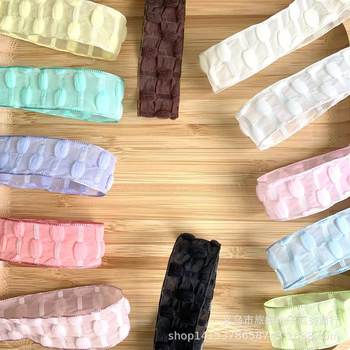 Korean Style Pom-Pom Plaid Yarn Ribbon Bow Hair Accessory DIY Material Bouquet Packaging Clothing Ribbon