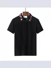 European and American Cross-Border Summer Men's Casual Polo Short-Sleeved T-Shirt Trendy Brand Trendyy Printed Tops Fashionable New Polo Shirts