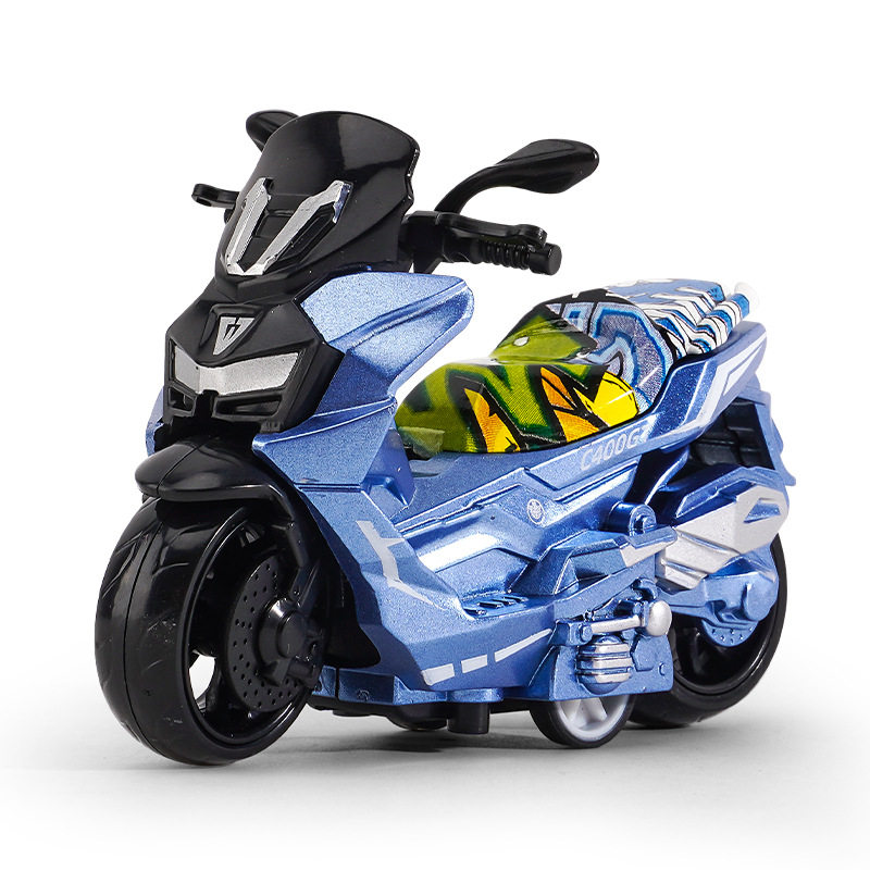跨境代发儿童玩具男孩宝宝仿真合金摩托车摆件钥匙扣模型玩具车子