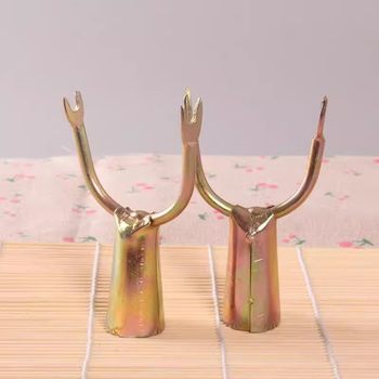 ✅ Old-Fashioned Brass Clothes Drying Rod Replacement Head, Metal Clothes Hanger Accessory, Sturdy and Durable Clothes Drying Tool, Clothes Hanger Head