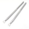 Stainless Steel Nail Polish Remover Steel Pusher 2-Piece Set for Manicure Special Nail Polish Remover and Dead Skin Pusher Double-Head Dual-Purpose Steel Pusher Set