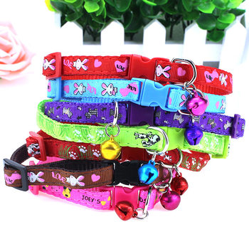 Factory wholesale patch dog collar pet collar Bell dog collar cat collar pet supplies