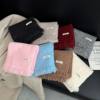 Korean Style High-End Thickeneded Warm Knitted Scarf for Women 2025 Autumn and Winter Containing Wool Soft Waxy Scarf for Students Versatile