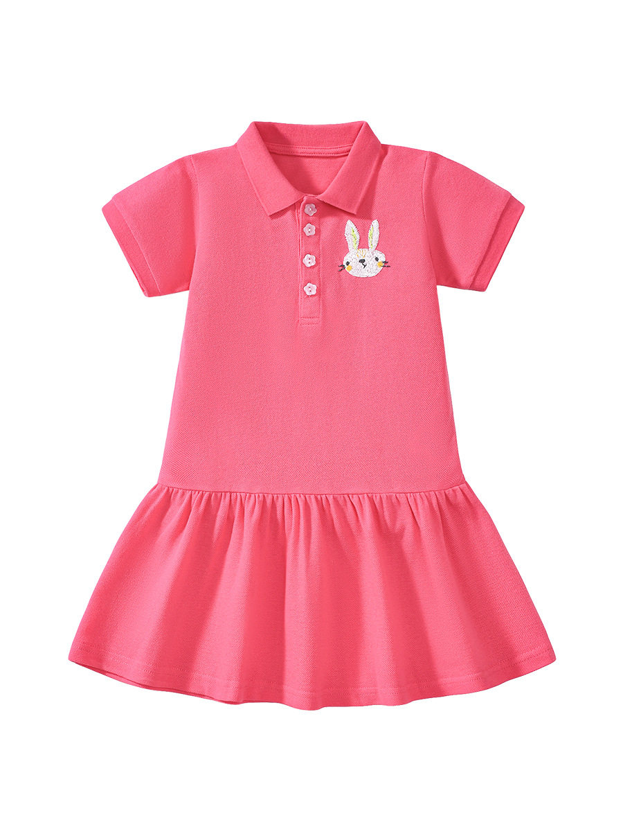 Short-sleeve Girls' Dress, Summer Cute Kids' Skirt, Cotton Kids' Dress