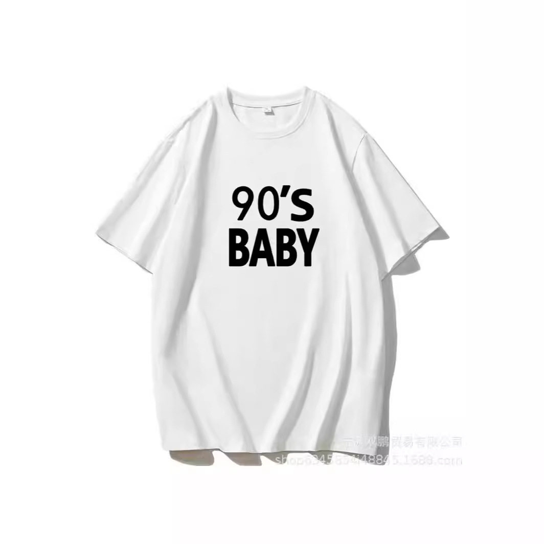 Womens Cotton T Shirt American Letter Print Short Sleeve Loose Fit Casual Everyday Wear Wholesale Available