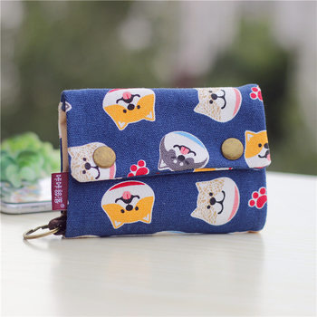 Wholesale Wallet New Korean Style Canvas Men's and Women's Coin Purse Card Holder Foreign Trade Supply Dropshipping