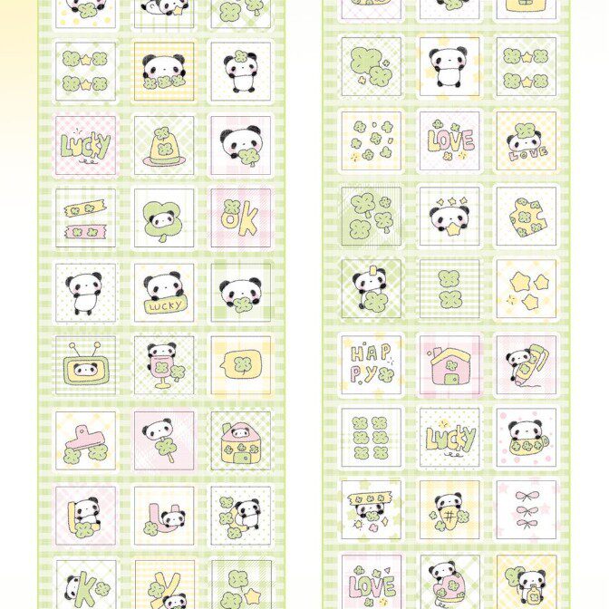 四つ葉のクローバーパンダ【マットフィルム】-鹿拾三全巻 5m