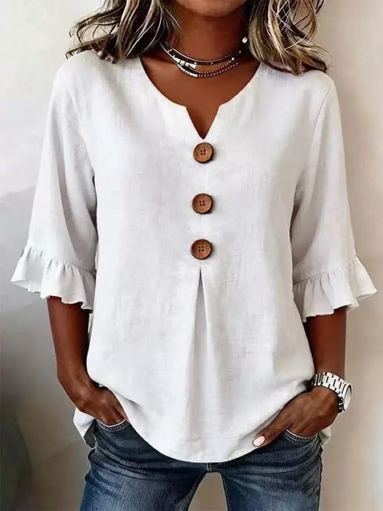 Womens V Neck Ruffle Sleeve Dress Comfortable Elegant Design Summer Casual Wear Wholesale Available