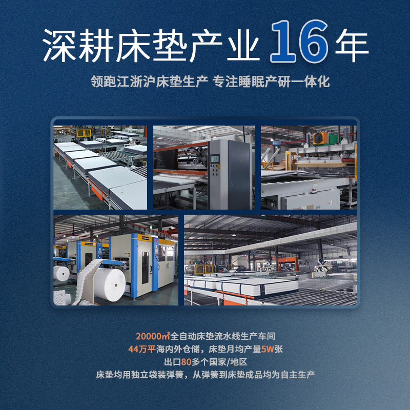 Memory Foam Mattress Zero-Pressure Dual-Use Soft and Hard Independent Spring Hotel Simmons Soft Mattress Export Double Bed