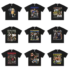 Nba Star American T-Shirt Irving Kobe Curry Printed Basketball Short-Sleeved Small Neckline Jersey