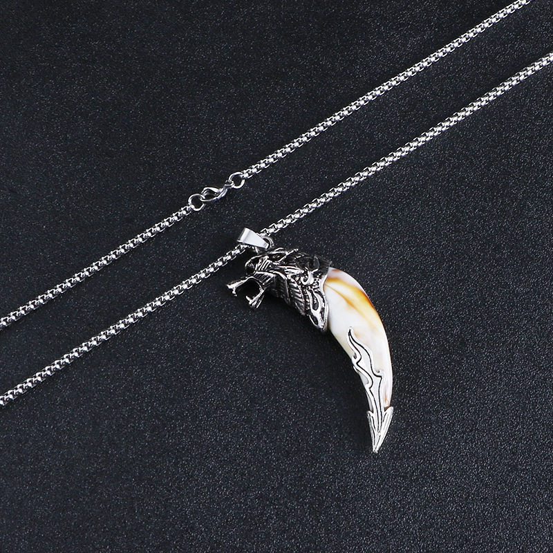 Men's Jewelry Necklace Pendant Personalized Spike Pendant Hip-Hop Student Hanging Long Sweater Chain Retro Accessories Trendy