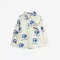 Mini all-over printed earthy off-white shirt